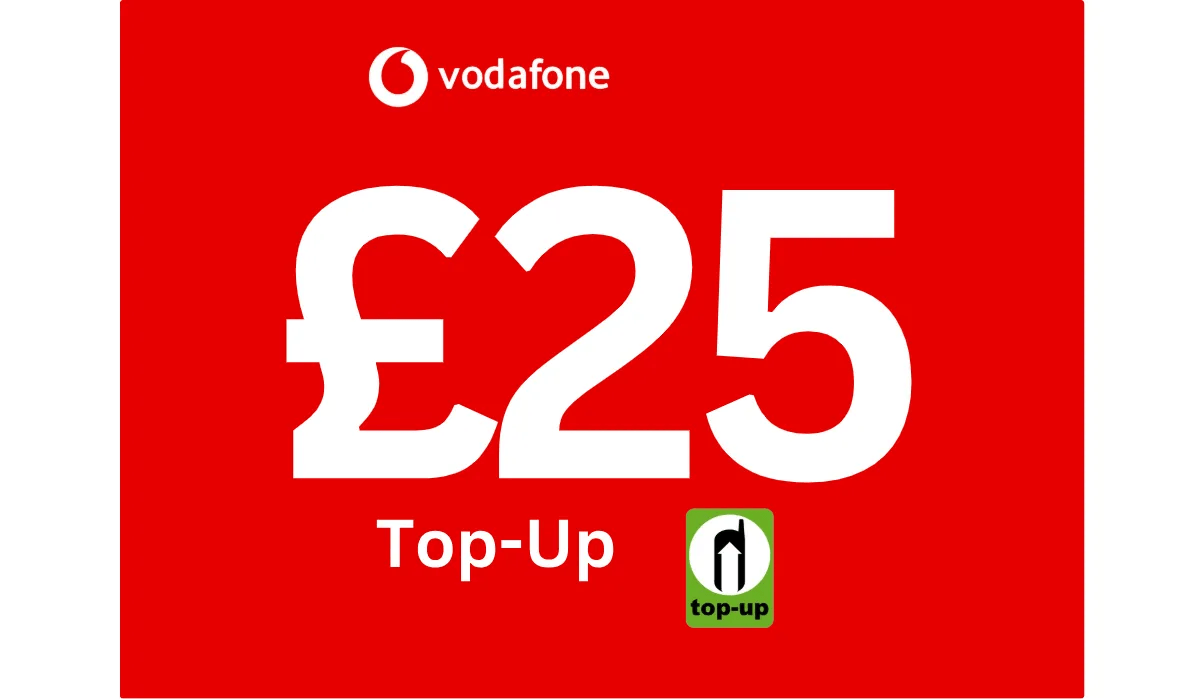 Vodafone UK Pay As You Go Top - Up £25