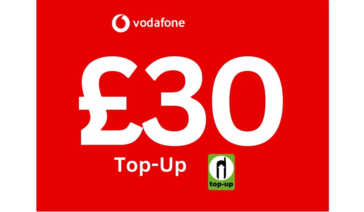 Vodafone UK Pay As You Go Top - Up £30