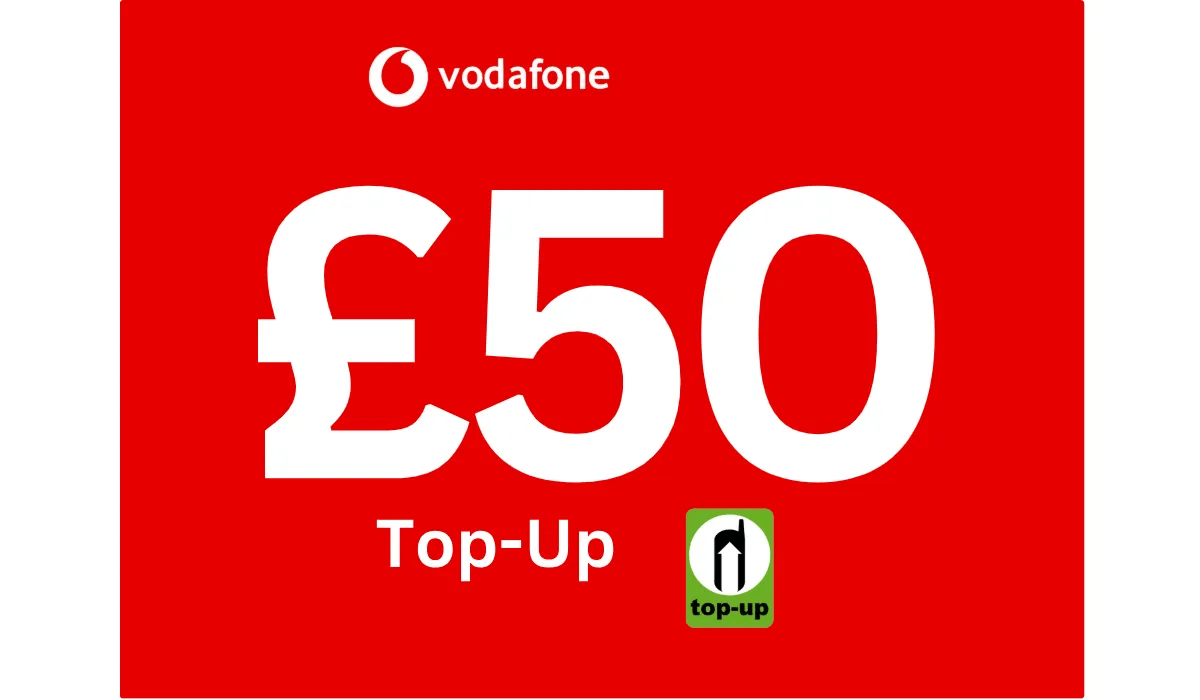 Vodafone UK Pay As You Go Top - Up £50