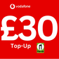 Vodafone UK Pay As You Go Top - Up £30