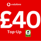Vodafone UK Pay As You Go Top - Up £40