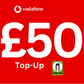 Vodafone UK Pay As You Go Top - Up £50
